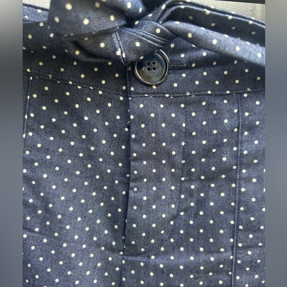 Bergstrom wide leg blue polka dot tie trouser, size 8 - Picture 8 of 10